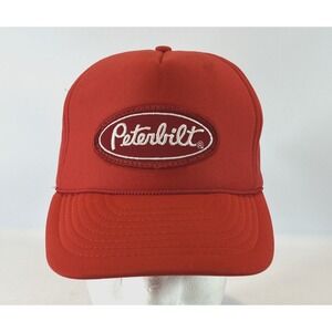 Vintage Peterbilt Freight Trucks Hat Cap Snap Back Patch Rope Brim Trucker